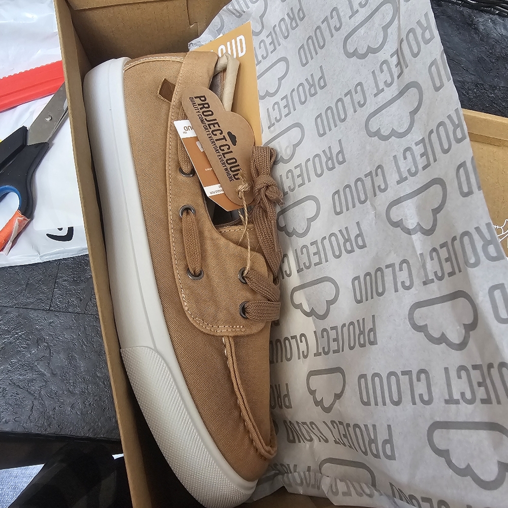 NIB Project Cloud Boat Deck Shoes Sneakers Loafers Size 9 Topsiders Canvas - Picture 12 of 13